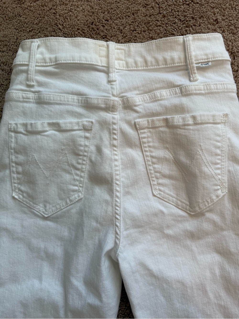 MOTHER White Ankle Crop Jeans - Picture 9 of 12